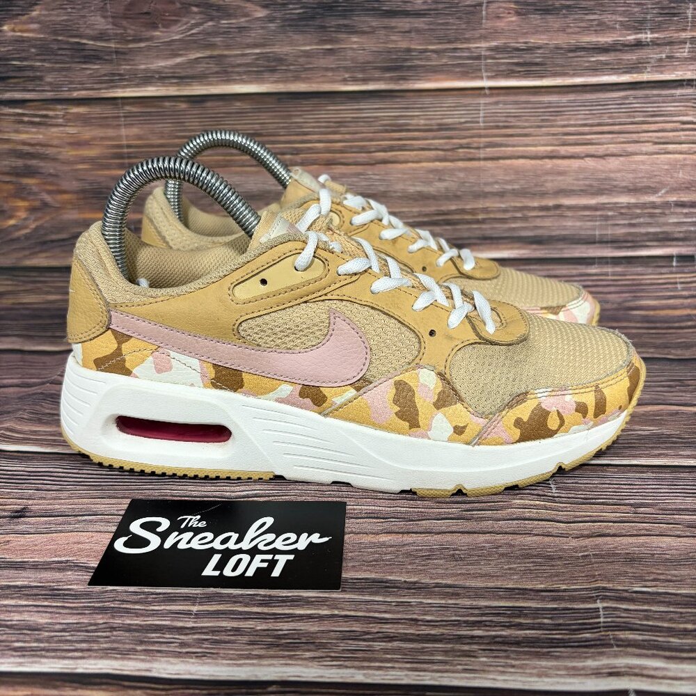 Nike Air Max SC Women's Sesame Pink Camp‎ Low Lace Up Shoes Size 7